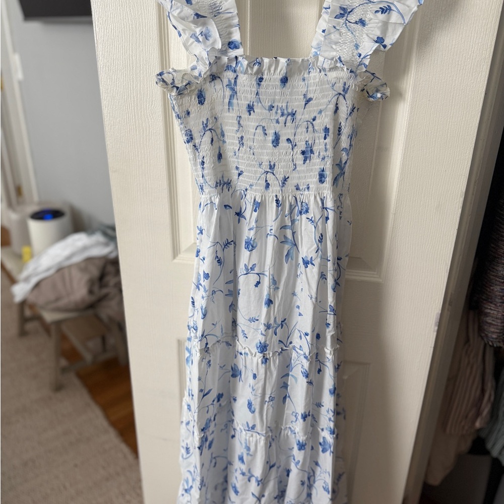 Hill House Blue and White Floral Dress
